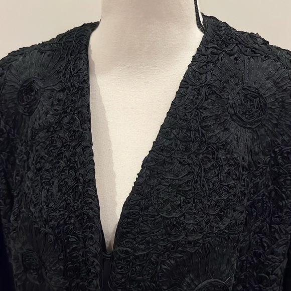 Vintage Black Ribbon Jacket Large - Picture 3 of 14